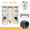 Xpt018 Cat Cage Box Lovely House Cute Pet Play Speace Wooden Medium - White - Image 2