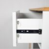 Cat Litter Box Enclosure With Scratch Pad, Hidden Litter Box Furniture, Wooden Pet House Sideboard, Storage Cabinet, Fit Most Cat And Litter Box, For Living Room Bedroom Office - White / Light Brown - Image 10