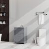 Bathroom Sink Vanity Laundry Utility Cabinet - Gray - Image 5