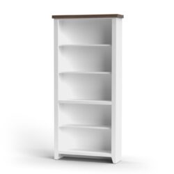 Hampton - High 5 Shelf Bookcase - Jasmine Whitewash / Barnwood