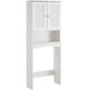 Home Bathroom Shelf Over-The-Toilet, Bathroom Spacesaver, Bathroom Storage Cabinet Organizer - White - Image 2