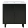 Bathroom Vanity Set With Sink, Combo Cabinet, Bathroom Storage Cabinet, Solid Wood Frame - Black - Image 10