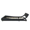 Queen Size Upholstered Platform Bed Frame, LED Lighting With Remote Controller And App, Curve Design, Wood Slat Support, No Box Spring Needed - Black - Image 6