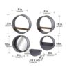 Farmhouse Round Metal Wall Planter (Set of 5) - Gray - Image 5