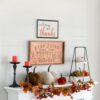 Thanks Wall Sign, Wall Art Decor For Harvest Festival Fall Festival & Thanksgiving Table Decorations (Set of 2) - Black / Orange / White - Image 6