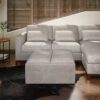 Avalon - Square Coffee Table Storage Ottoman - Distressed Gray Taupe - Image 7