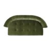 Jared - Roll Arm Tufted Bench Settee - Olive Green - Image 3