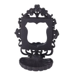Cast Iron Soap Dishes With Mirror - Black