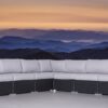 Wide Outdoor Patio Sectional With Cushions - Black - Image 4