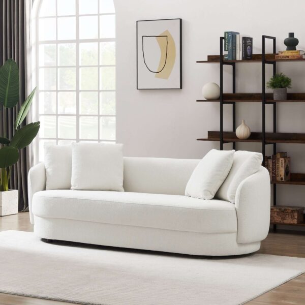 Dylan - Modern French Boucle Sofa - White