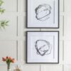 Modern Abstract Wall Art, Square Framed Wall Art (Set of 2) - Black - Image 3