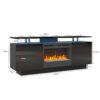 Large TV Cabinet With Fireplace Can Heating Change Color 9 Models 8 Levels Have LED Light - Black - Image 9