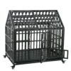 Heavy Duty Dog Cage Pet Crate With Roof - Black - Image 7