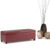 Avalon - Storage Ottoman Bench - Red - Image 8