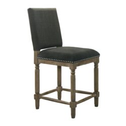 Everton - Fabric Counter Height Chair With Nailhead Trim - Gray