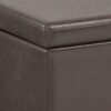 Avalon - Extra Large Storage Ottoman Bench - Distressed Brown - Image 9