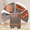 Hardshell Luggage Sets 3 Piece Carry - On Suitcase Double Spinner Wheels With Tsa Lock - Coppery - Image 5
