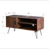Simple, Modern, Vintage Reclaimed Wood TV Stand Media Table For Living Room - Natural - Image 5