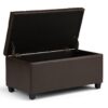 Sienna - Storage Ottoman Bench - Chocolate Brown - Image 3