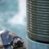 Tall Large Round Green Ribbed Tower Water Fountain, Verge Bronze, Cement Outdoor Bird Feeder / Bath Fountain - Antique Green - Image 6