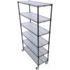 84" x 48" x 20" 6 Tier 6000Lbs Capacity Nsf Metal Shelf Wire Shelving Unit, Heavy Duty Adjustable Storage Rack With Wheels & Shelf Liners For Commercial Grade Utility Steel Storage Rack - Black - Image 5