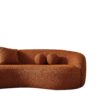 Drake - Japandi Style Curvy Boucle Sofa - Burnt Orange - Image 3