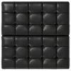 Harrison - Small Square Coffee Table Storage Ottoman - Black - Image 3
