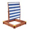 Kids Sandbox With Cover, Sand Box With Adjustable Canopy, Large Outdoor Cedar Sandpit For Backyard Play - Reddish Brown - Image 18