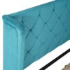 Queen Size Storage Upholstered Platform Bed With Wingback Headboard And A Big Drawer - Blue - Image 13