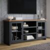 Essex - TV Stand Console For TVs Up To 80" - Black, Whiskey - Image 7