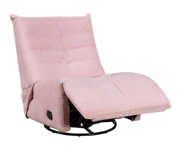 Georgena - Corduroy Swivel Glider Recliner - Pink