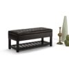 Cosmopolitan - Storage Ottoman Bench With Open Bottom - Tanners Brown - Image 8