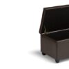Sienna - Storage Ottoman Bench - Chocolate Brown - Image 5