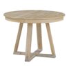 5 Piece Retro Functional Dining Set, Round Table With Leaf And 4 Upholstered Chairs For Dining Room And Living Room - Natural - Image 12