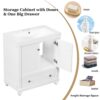 Bathroom Vanity With Sink, Combo, Cabinet With Doors And Drawer, Solid Frame And MDF Board - White - Image 10