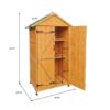 Wooden Shed Natural For Backyard Garden Big Spire Tool Storage - Natural - Image 10