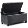Dover - Storage Ottoman Bench - Distressed Black - Image 2
