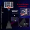 Portable Basketball Hoop Basketball System Adjustable For Youth Adults LED Basketball Hoop Lights, Colorful Lights, Waterproof, Super Bright To Play At Night Outdoors, Good Gift For Kids - Black - Image 4