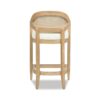 Americana - Mid-Century Modern Cane Back Counter Stool - Ivory White - Image 3