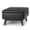 Owen - Coffee Table Storage Ottoman - Distressed Black - Image 4