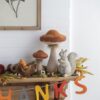 Mushroom Holiday Ornament, For Harvest Festival Fall Festival & Thanksgiving Table Decorations (Set of 2) - Beige / Orange - Image 9