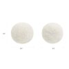 Luna - Round Sphere Accent Ball Throw Pillow - Ivory White - Image 5