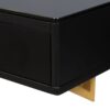 Floating Shelf With Drawer, Multi-Purpose Wall-Mounted Vanity Table, Mounted Desk, Floating Table For Bedroom, Bathroom, Hairdressers - Black / Golden - Image 11
