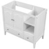 Bathroom Vanity Base Only, Solid Wood Frame And MDF Boards - White - Image 3