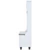 5 In 1 Entryway Bench With Shutter - Shaped Doors, Coat Rack, Cushion And 4 Sturdy Hooks, Wide Hall Tree With Storage Bench For Hallway, Entryway, Living Room - White - Image 16