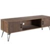 Industrial Style Reclaimed Wood Media TV Stand With Storage Cabinet For Living Media Room - Natural - Image 3