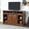 Farmhouse - Electric Fireplace TV Stand For TVs Up To 80" - Aged Whiskey - Image 4