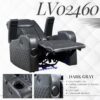 Alair - Leather Aire Power Motion Recliner With Bluetooth, Wireless Charger Cupholder - Dark Gray - Image 10