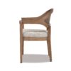 Americana - Mid-Century Modern Cane Back Dining Chair Textured Weave - Taupe Beige - Image 4