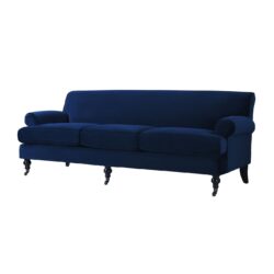 Alana Lawson - Three Cushion Tightback Sofa - Navy Blue